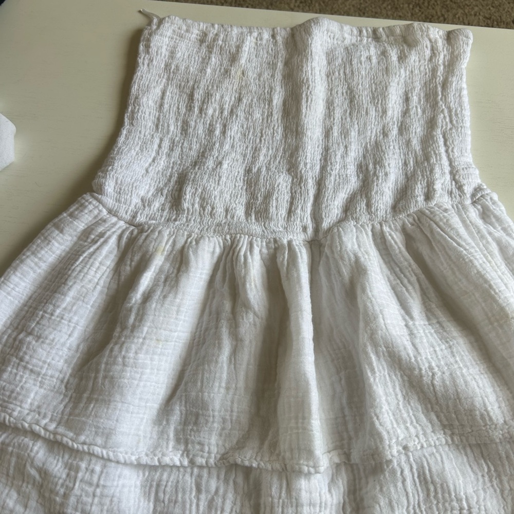 White Strapless Beachy Dress  (Cotton On)